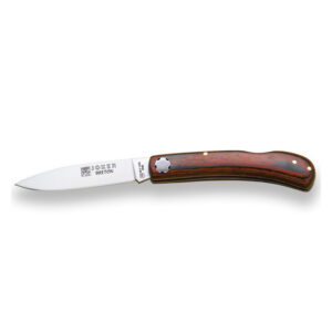 Joker Red Wood Lock Back Folding Knife 8cm