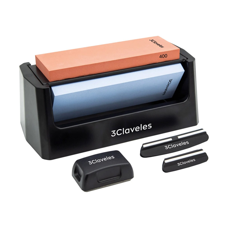 3 Claveles Sharpening Stone with 2 guides and repair whetstone