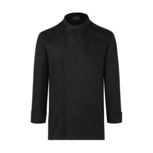 KARLOWSKY Long-Sleeve Throw-Over Chef Shirt Basic black